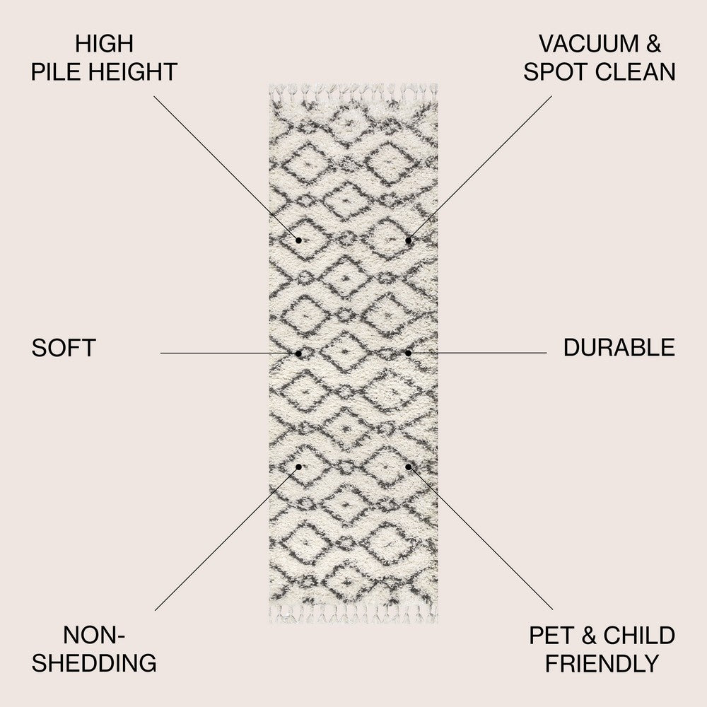 Sedona Mercer Shag Plush Tassel Area Rug