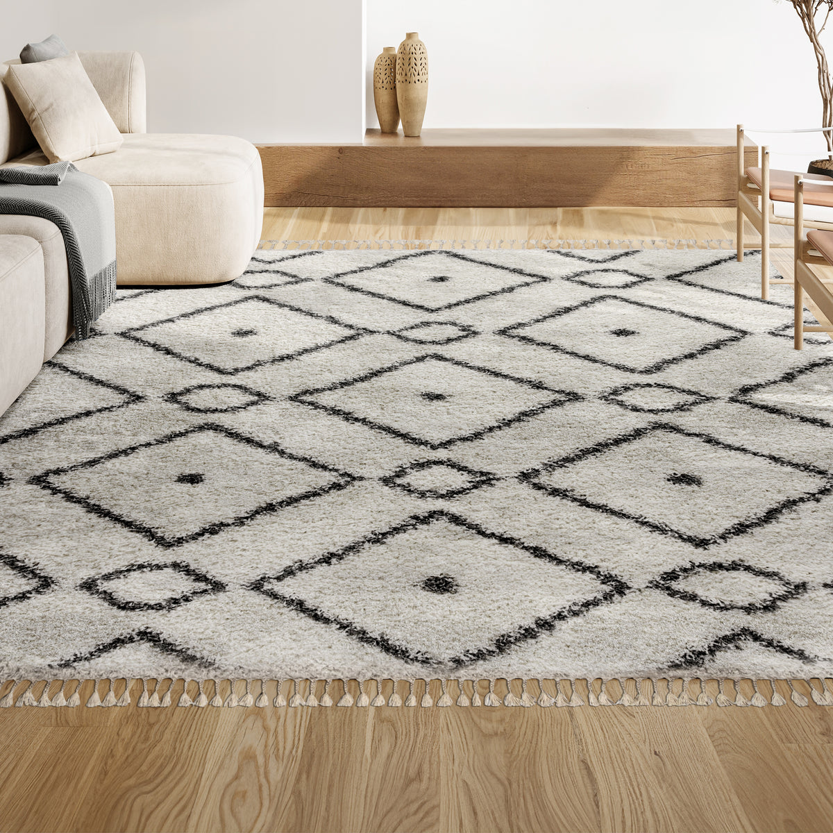 Sedona Mercer Shag Plush Tassel Area Rug