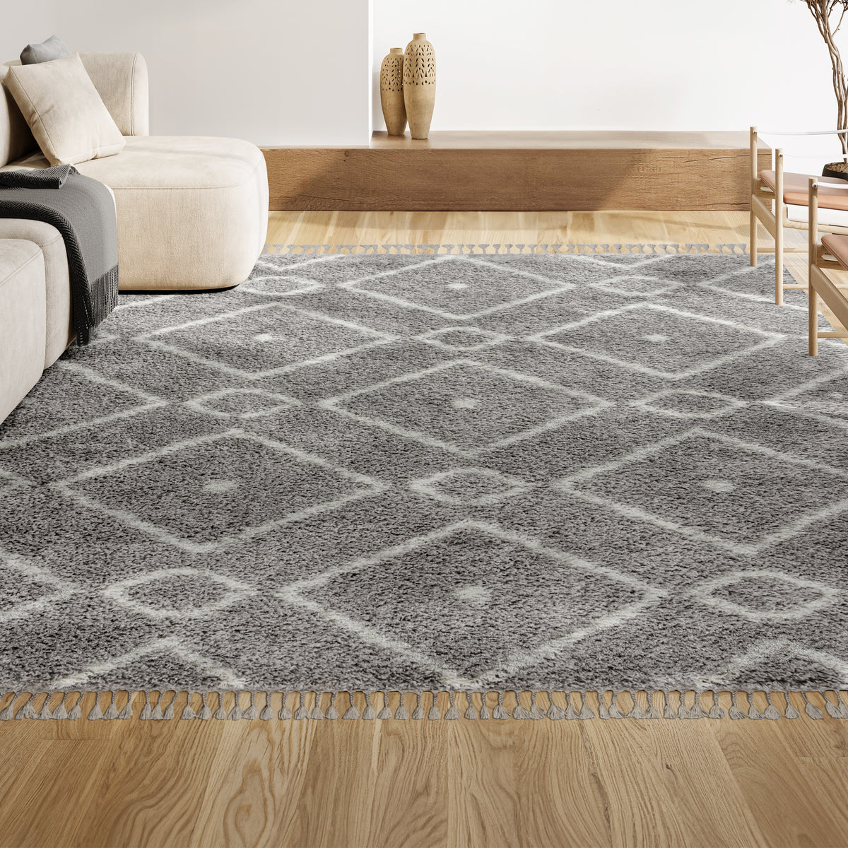 Sedona Mercer Shag Plush Tassel Area Rug