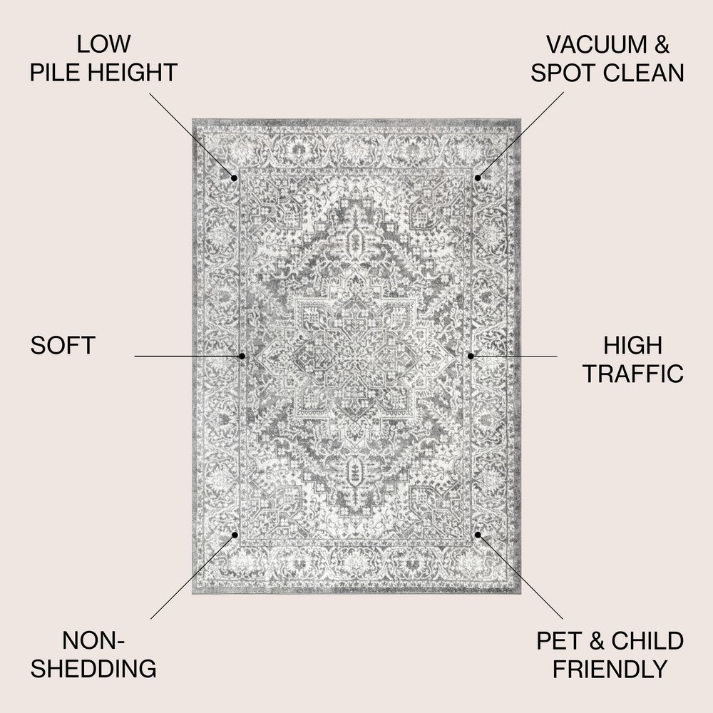 Sapporo Modern Persian Vintage Medallion Area Rug