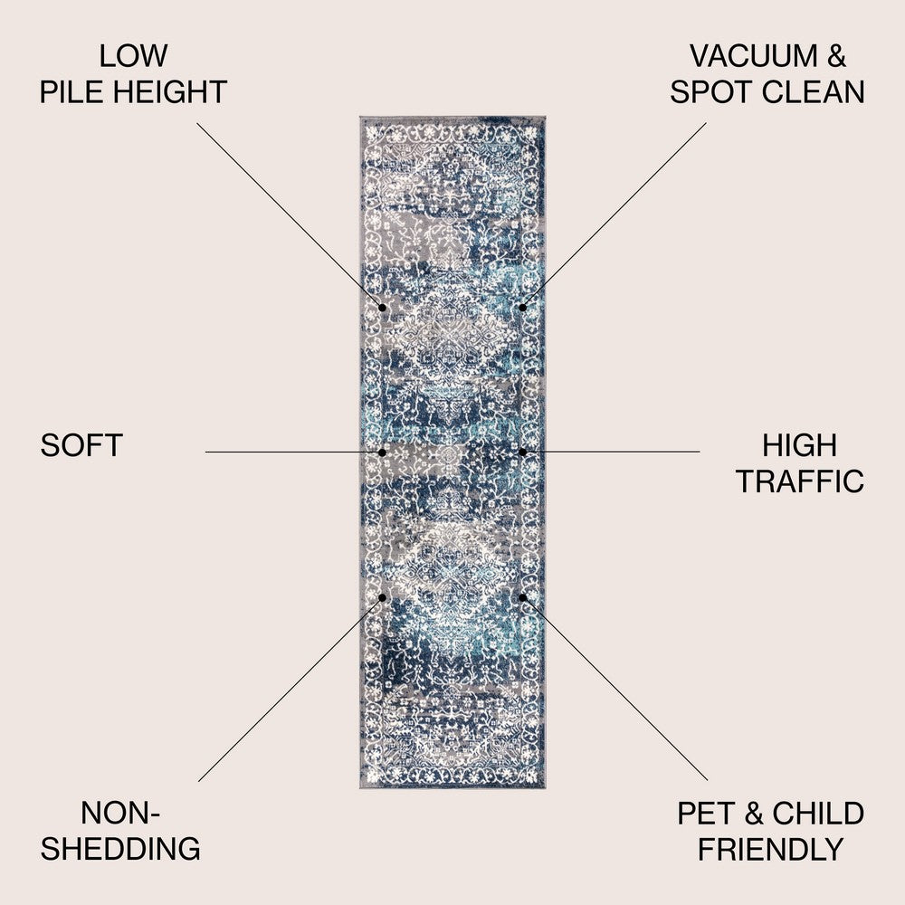 Sapporo Modern Persian Vintage Medallion Area Rug