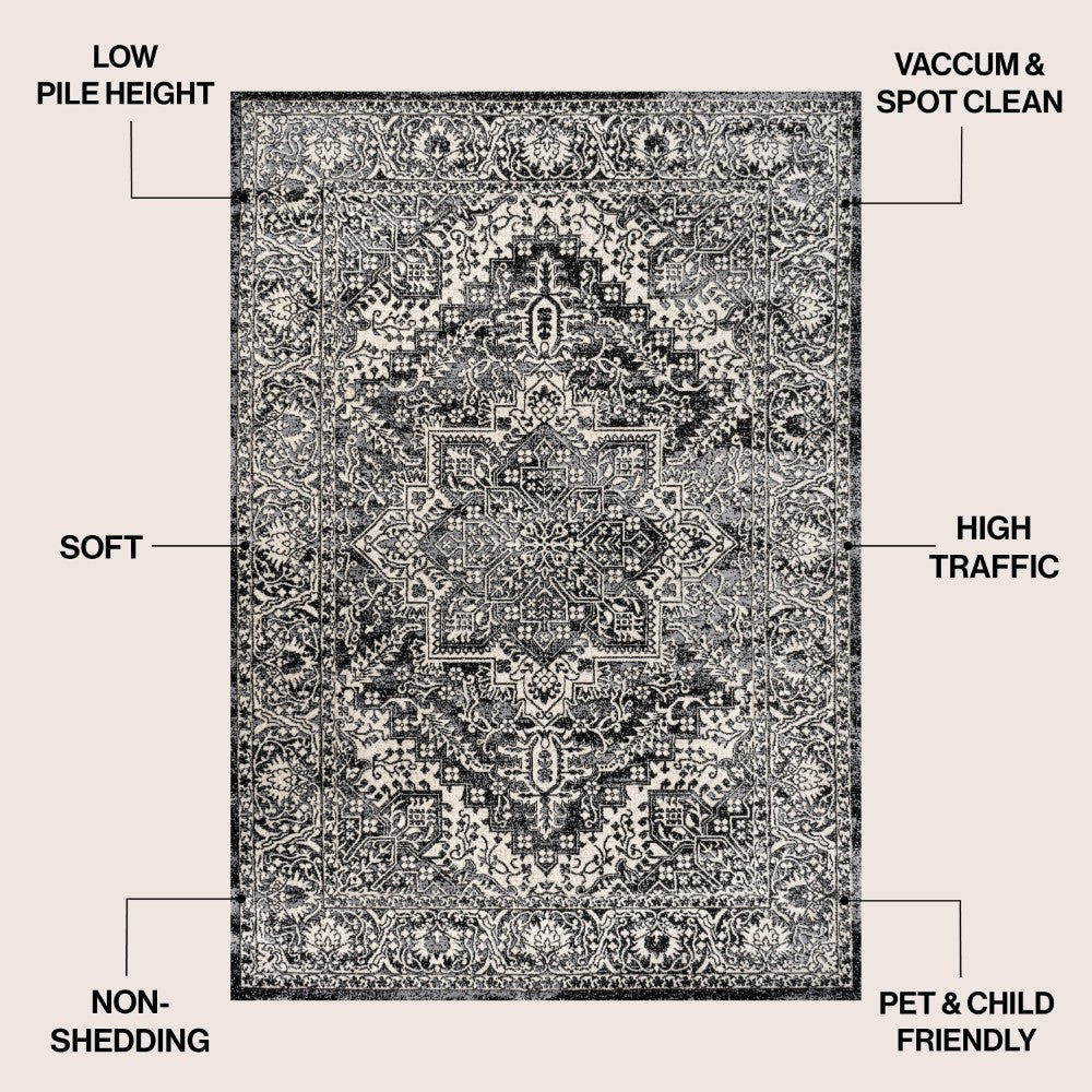Sol Persian Vintage Medallion Area Rug