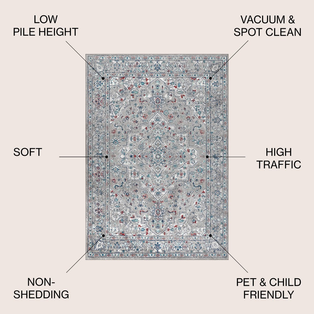 Mito Modern Persian Vintage Medallion Area Rug