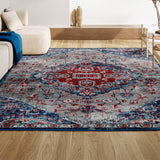 Matsue Modern Persian Vintage Medallion Area Rug