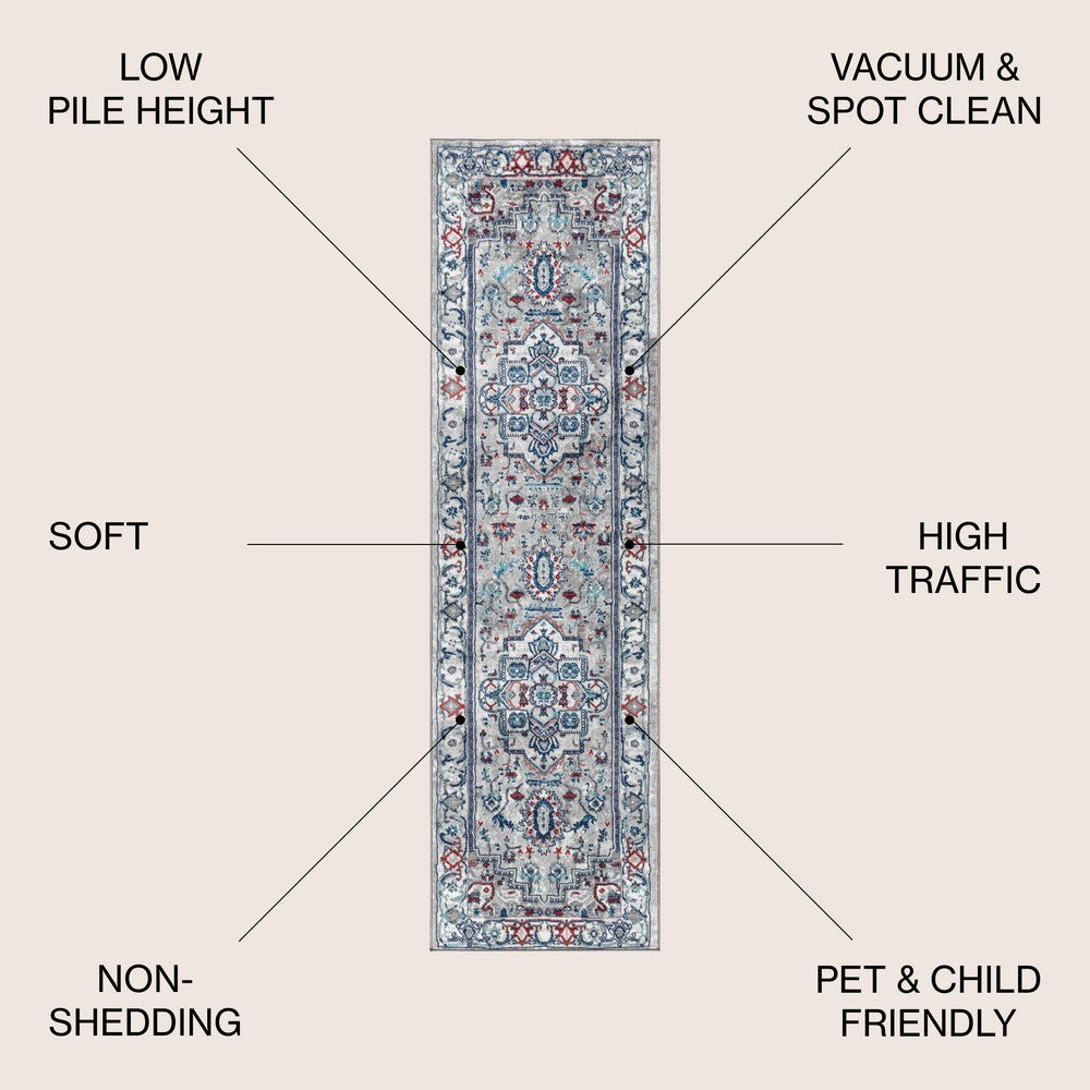 Padua Modern Persian Vintage Medallion Area Rug
