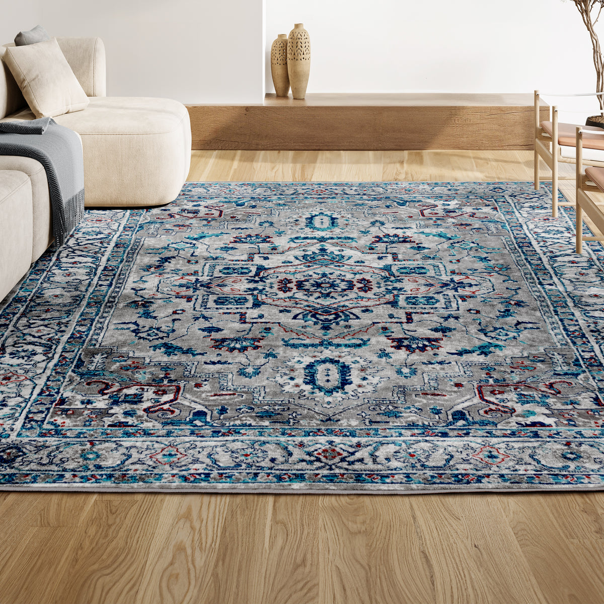 Padua Modern Persian Vintage Medallion Area Rug