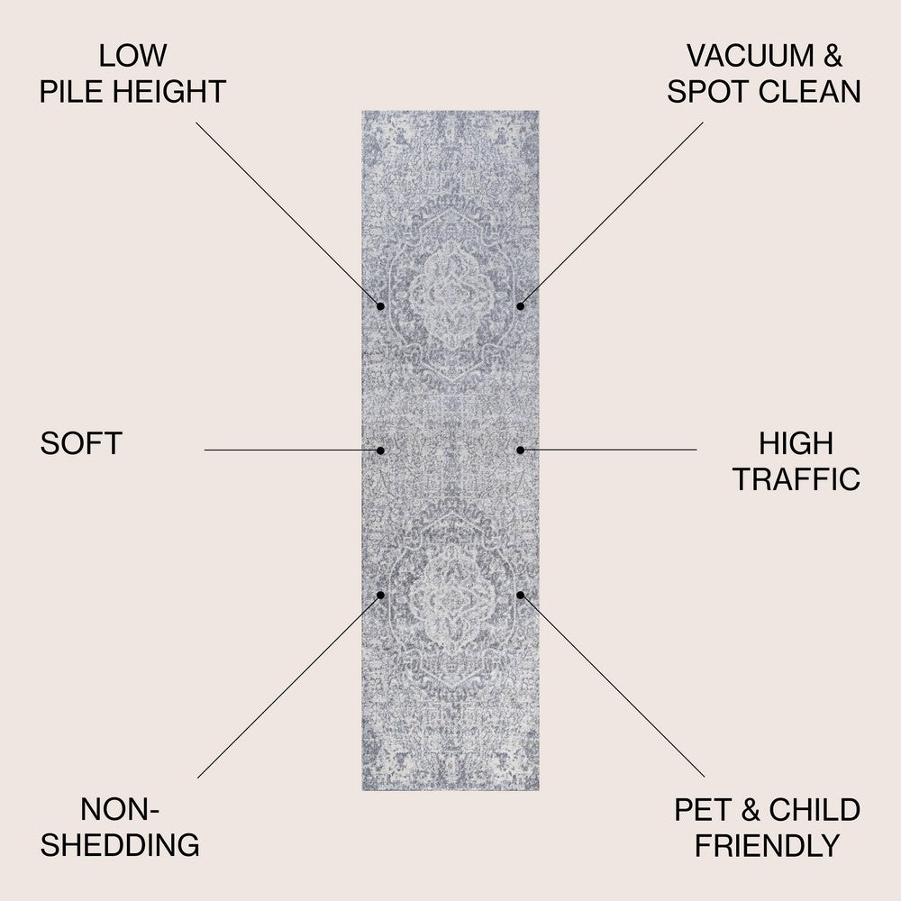Mikaela Modern Persian Vintage Medallion Area Rug