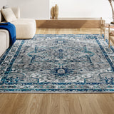 Morioka Modern Persian Vintage Medallion Area Rug