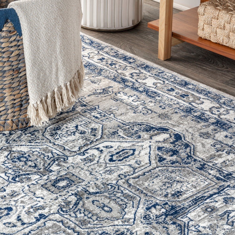 Morioka Modern Persian Vintage Medallion Area Rug