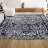 Morioka Modern Persian Vintage Medallion Area Rug