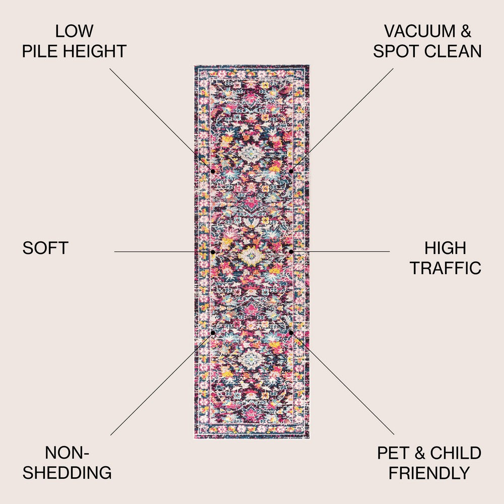 Trieste Modern Persian Boho Floral Area Rug
