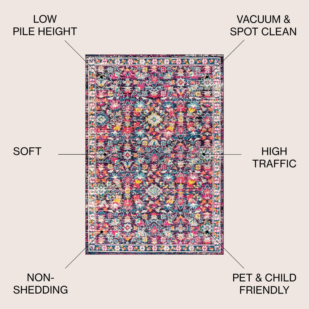 Trieste Modern Persian Boho Floral Area Rug
