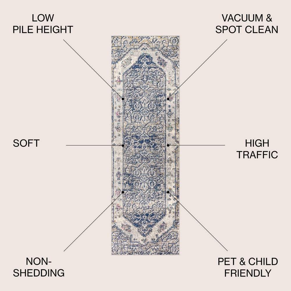 Paris Modern Persian Boho Vintage Area Rug