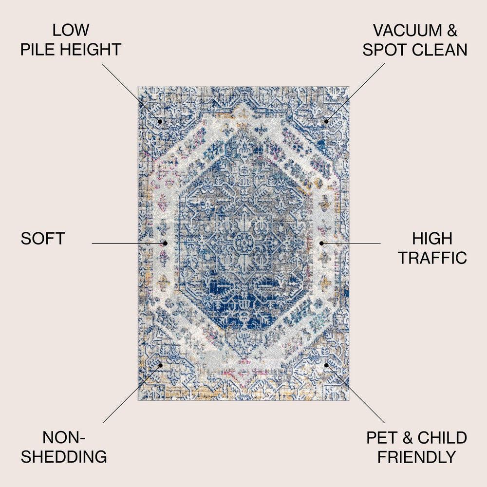 Paris Modern Persian Boho Vintage Area Rug