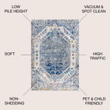 Paris Modern Persian Boho Vintage Area Rug