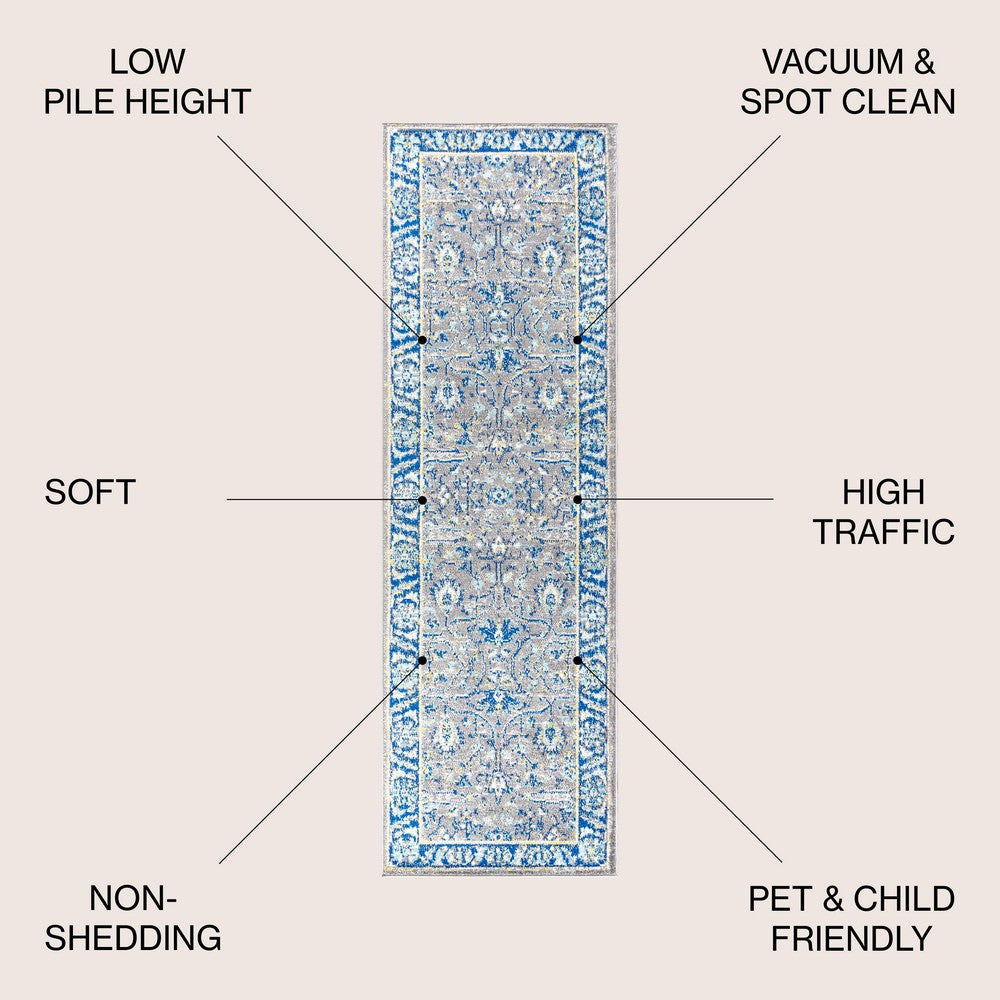 Rome Modern Persian Boho Floral Area Rug