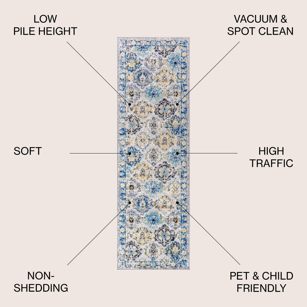Austin Modern Persian Boho Vintage Area Rug