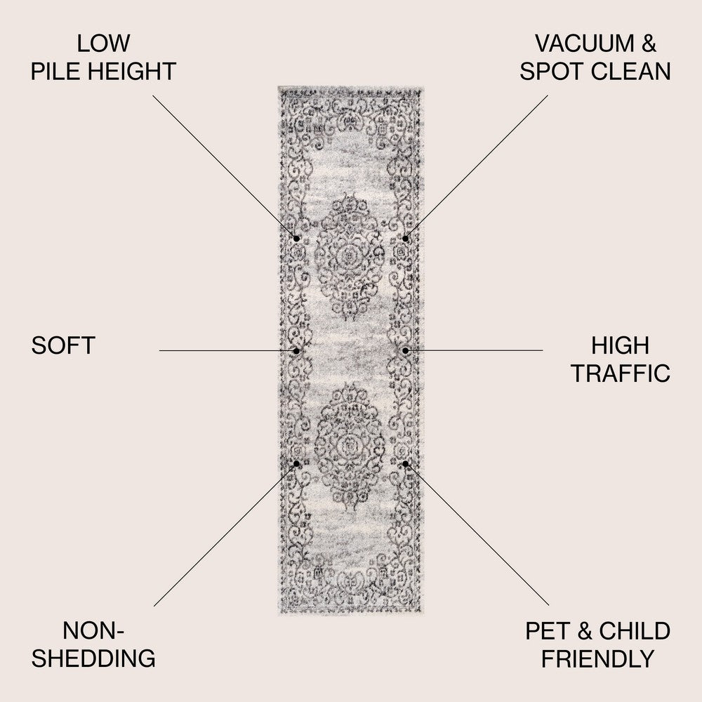 Delphinus Minori Filigree Medallion Area Rug