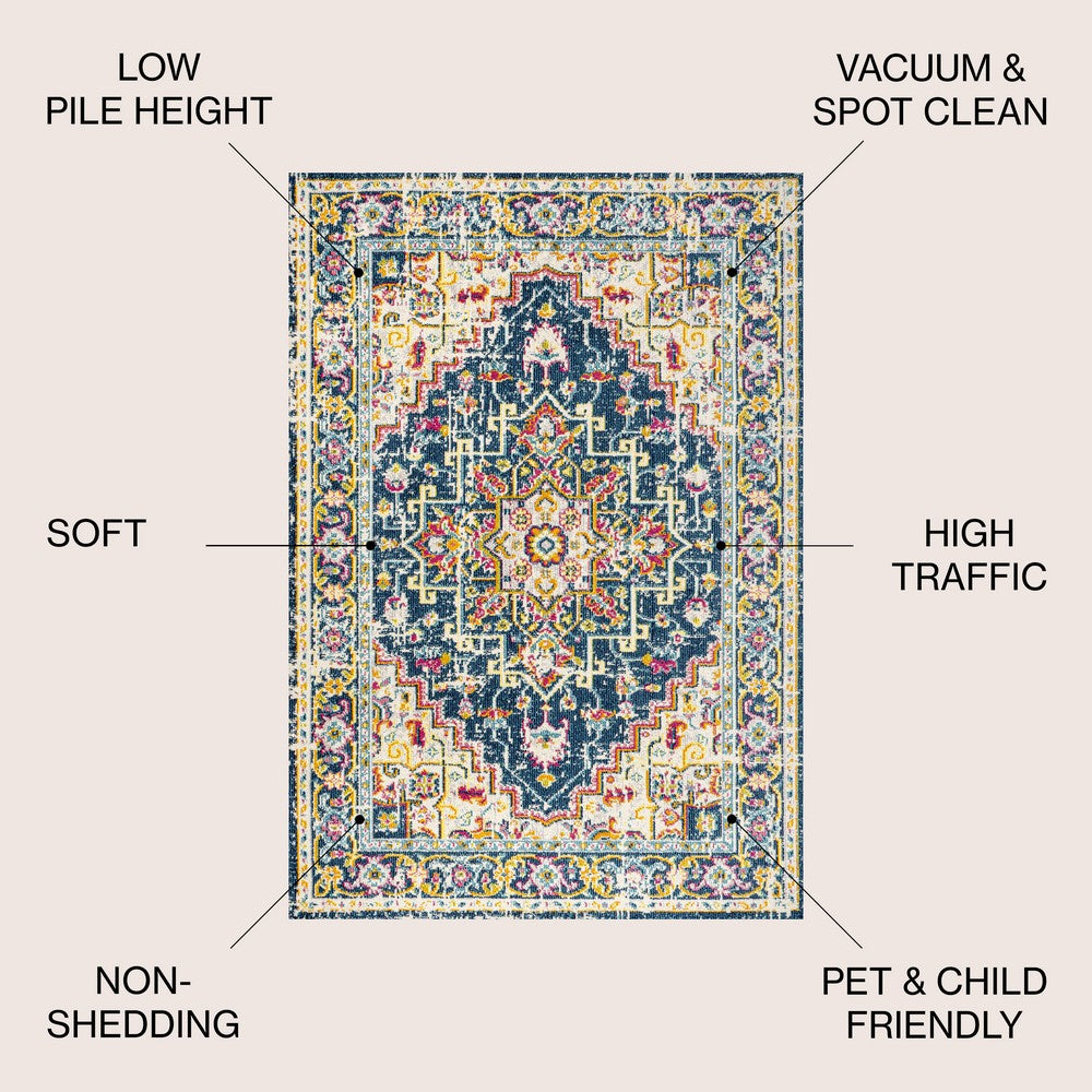 Draco Brooklyn Geometric Medallion Area Rug