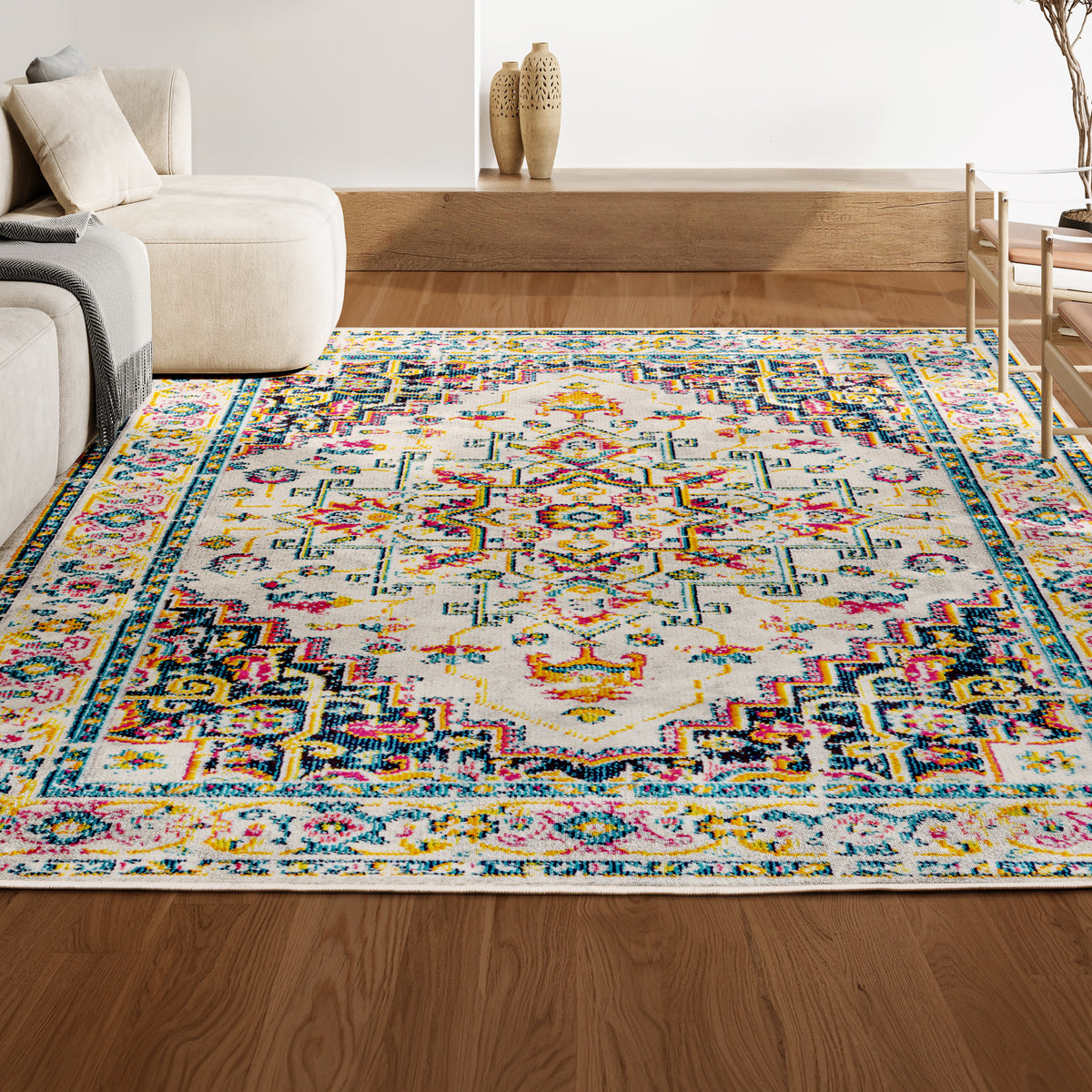 Draco Brooklyn Geometric Medallion Area Rug