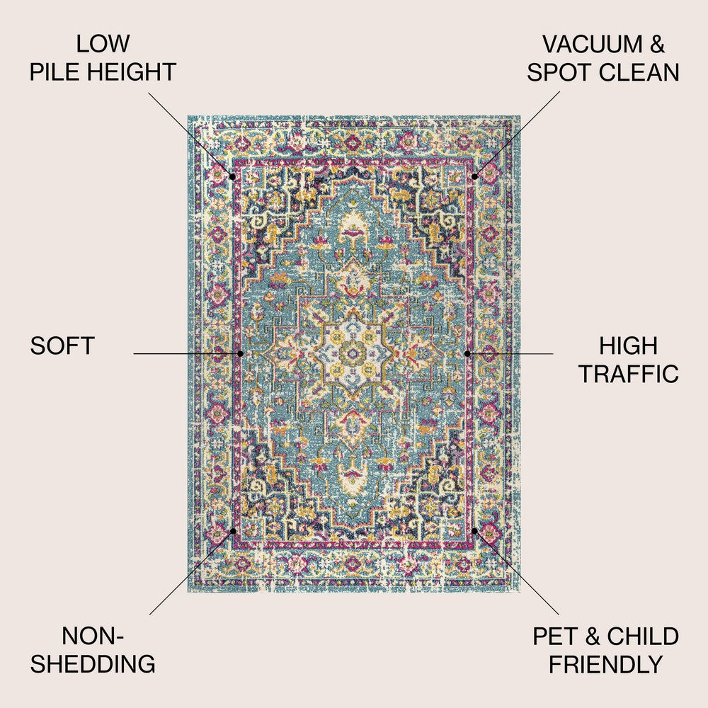 Draco Brooklyn Geometric Medallion Area Rug