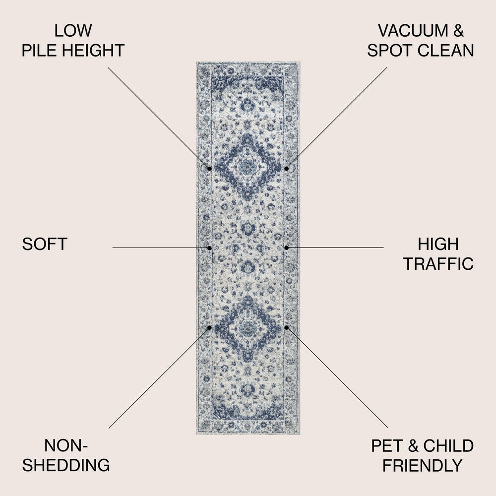 Boulia Indhira Ornate Medallion Persian Area Rug