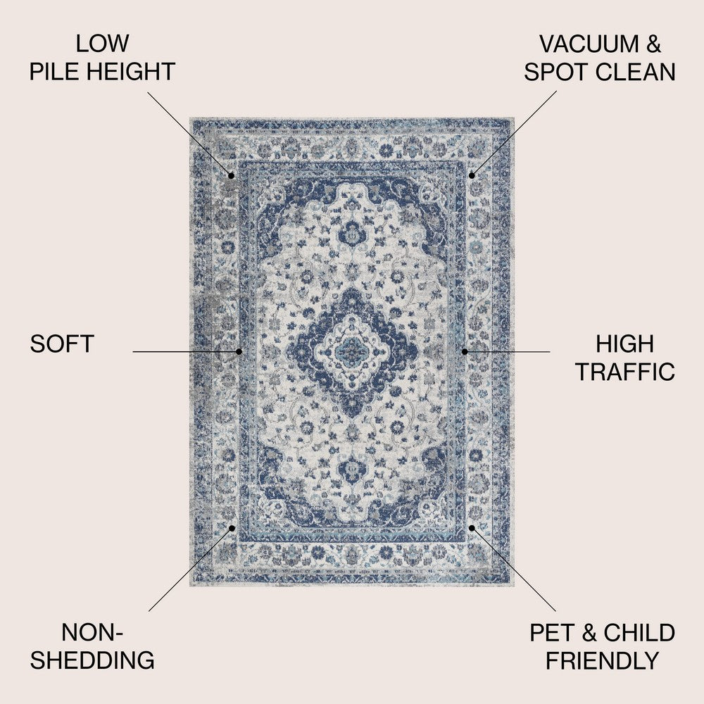 Boulia Indhira Ornate Medallion Persian Area Rug
