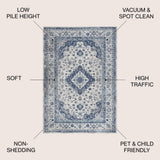 Boulia Indhira Ornate Medallion Persian Area Rug
