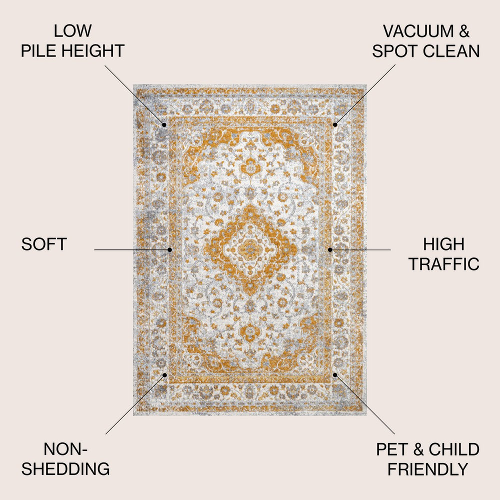 Boulia Indhira Ornate Medallion Persian Area Rug