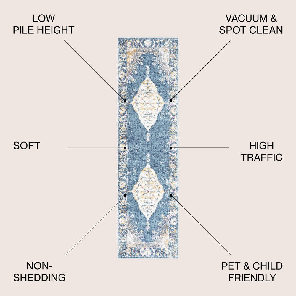 Moroto Zelda Bohemian Cottage Medallion Area Rug
