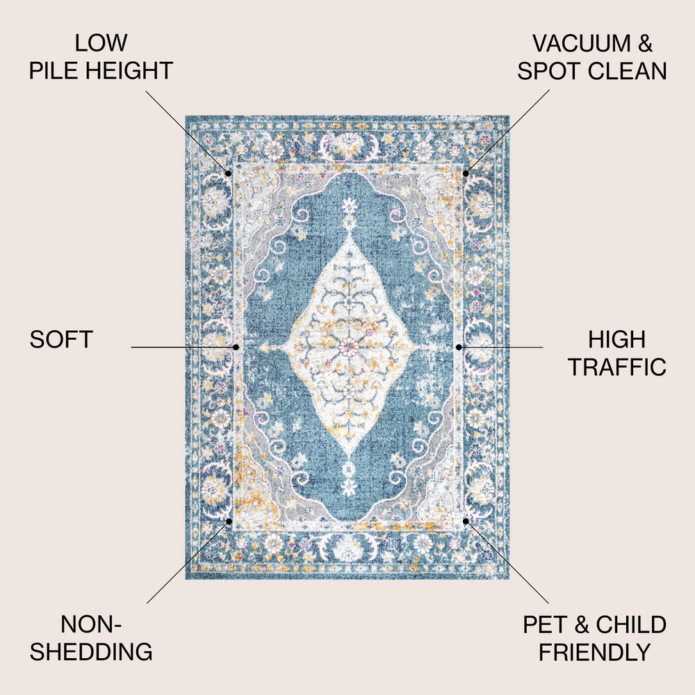 Moroto Zelda Bohemian Cottage Medallion Area Rug