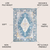 Moroto Zelda Bohemian Cottage Medallion Area Rug