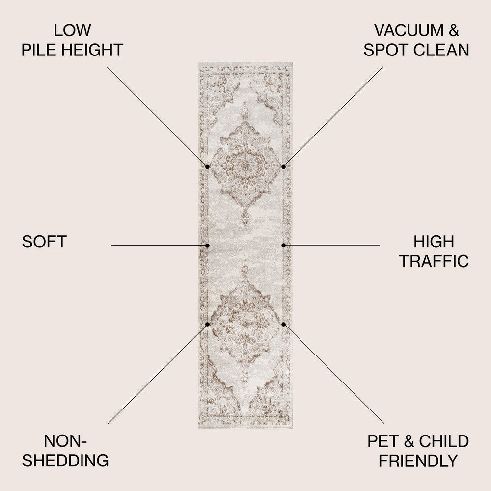 Danube Alhambra Ornate Medallion Modern Area Rug
