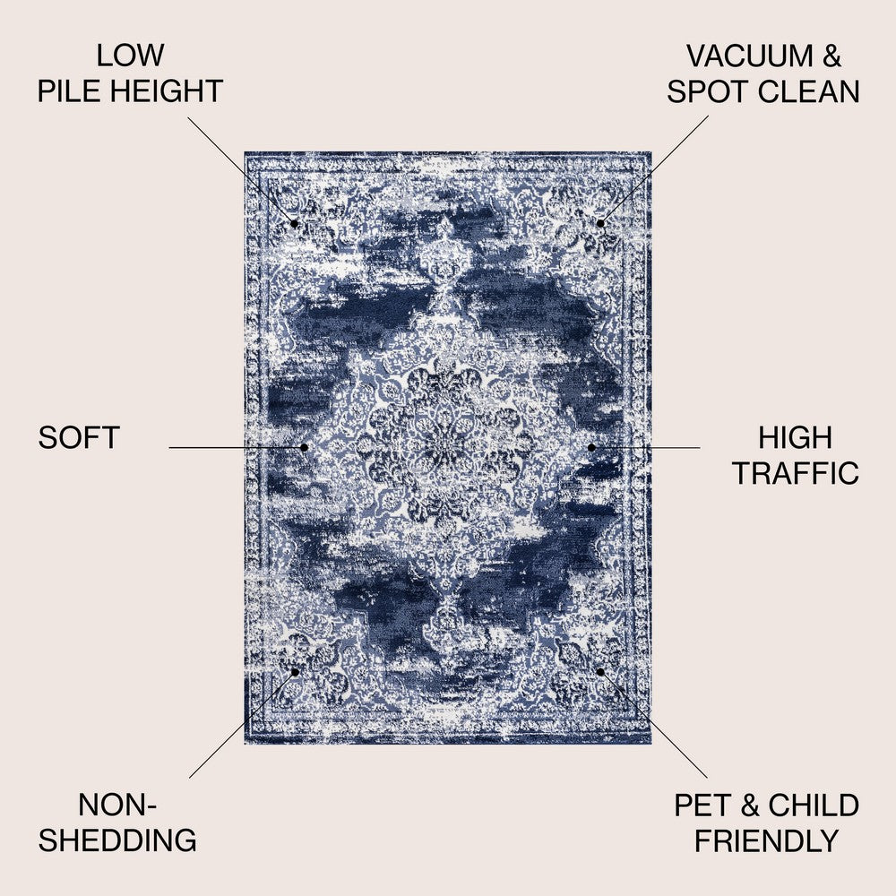 Danube Alhambra Ornate Medallion Modern Area Rug