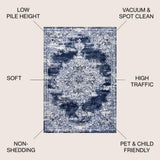 Danube Alhambra Ornate Medallion Modern Area Rug