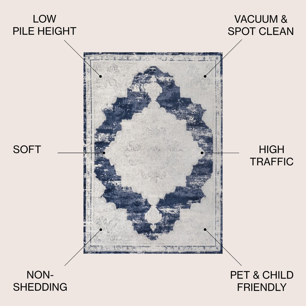 Danube Alhambra Ornate Medallion Modern Area Rug