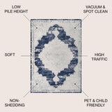 Danube Alhambra Ornate Medallion Modern Area Rug