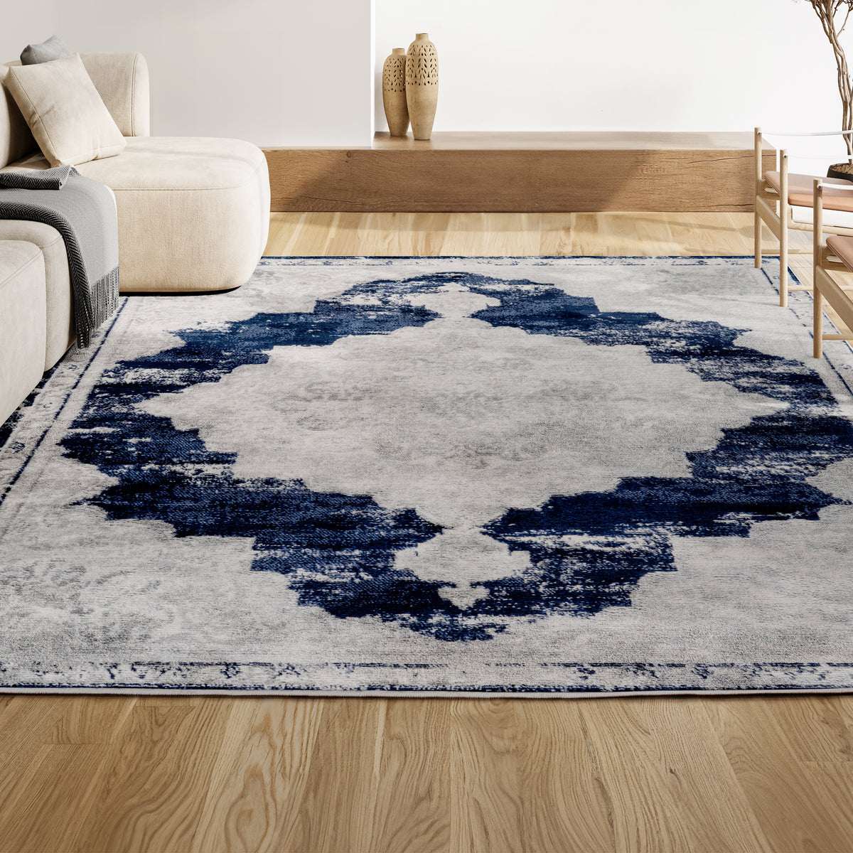 Danube Alhambra Ornate Medallion Modern Area Rug