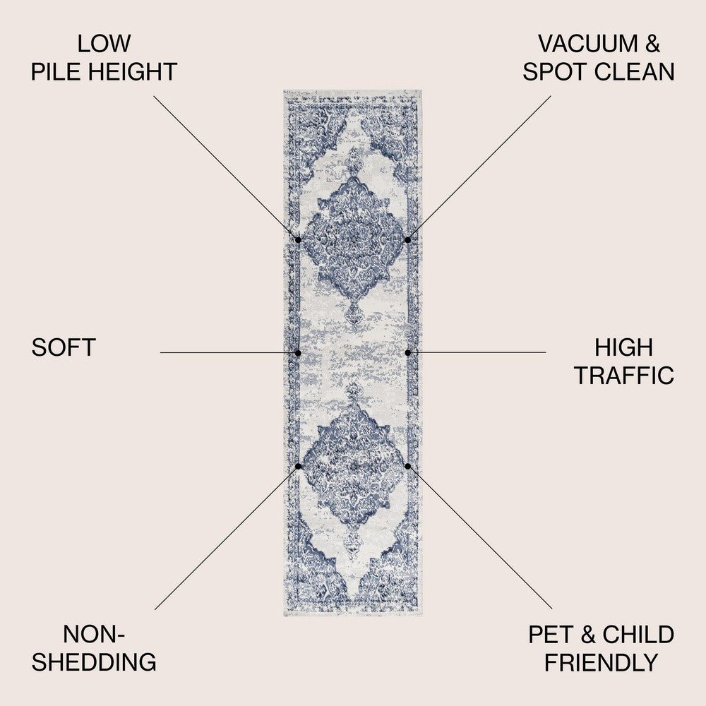 Danube Alhambra Ornate Medallion Modern Area Rug