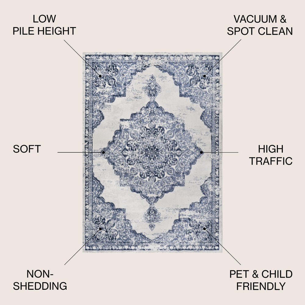 Danube Alhambra Ornate Medallion Modern Area Rug