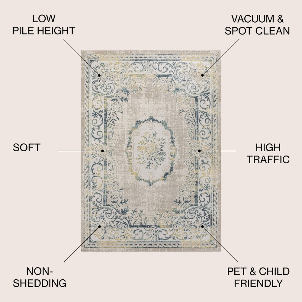 Amur Rosalia Cottage Medallion Area Rug
