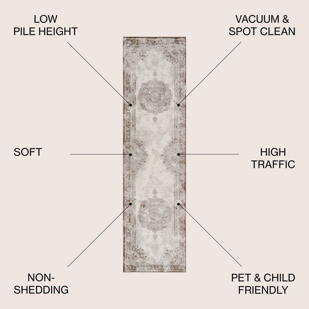 Thanlyin Rosalia Cottage Medallion Area Rug