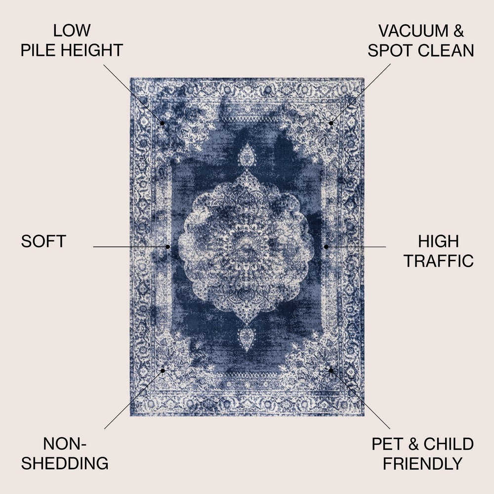 Face Cottage Medallion Area Rug