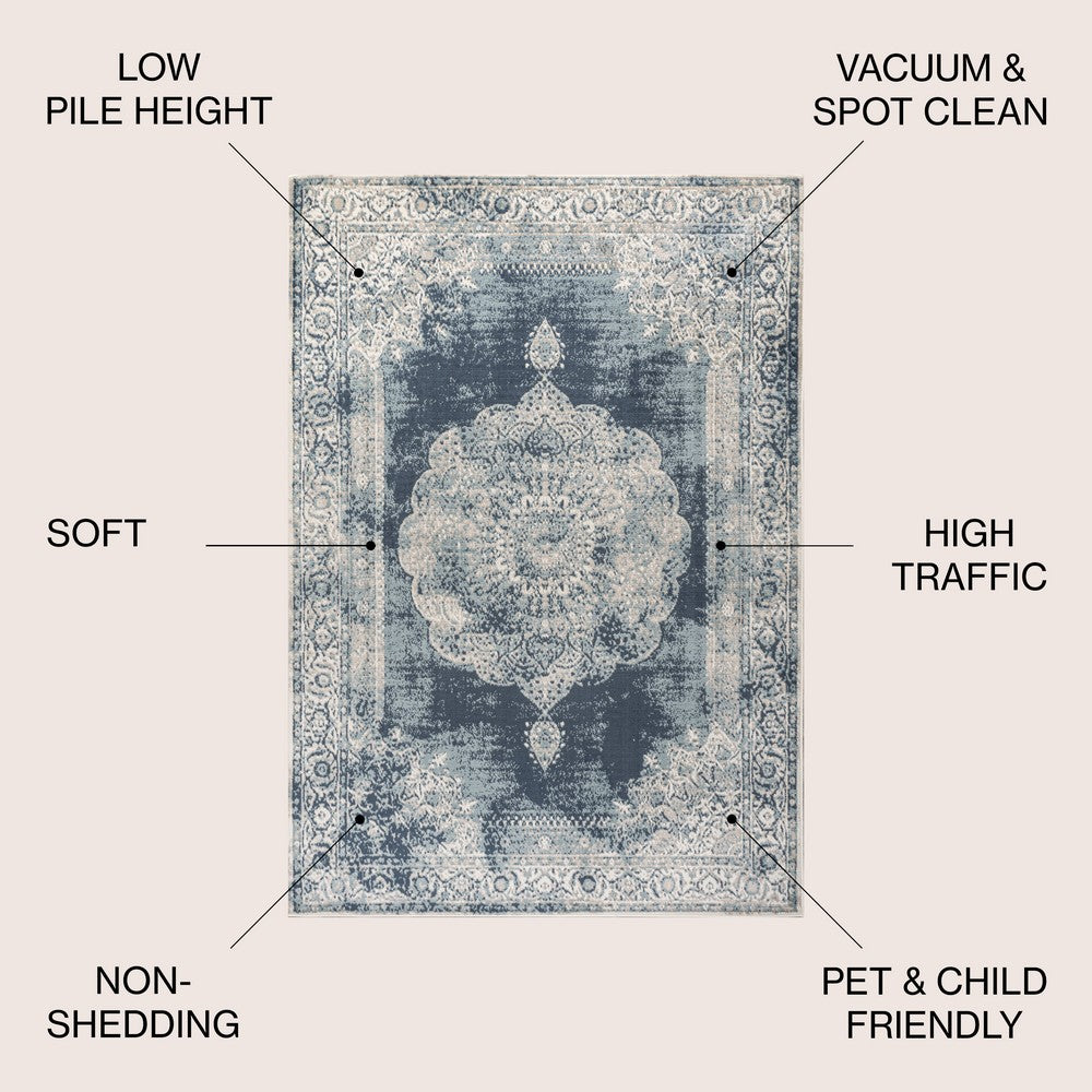 Face Cottage Medallion Area Rug