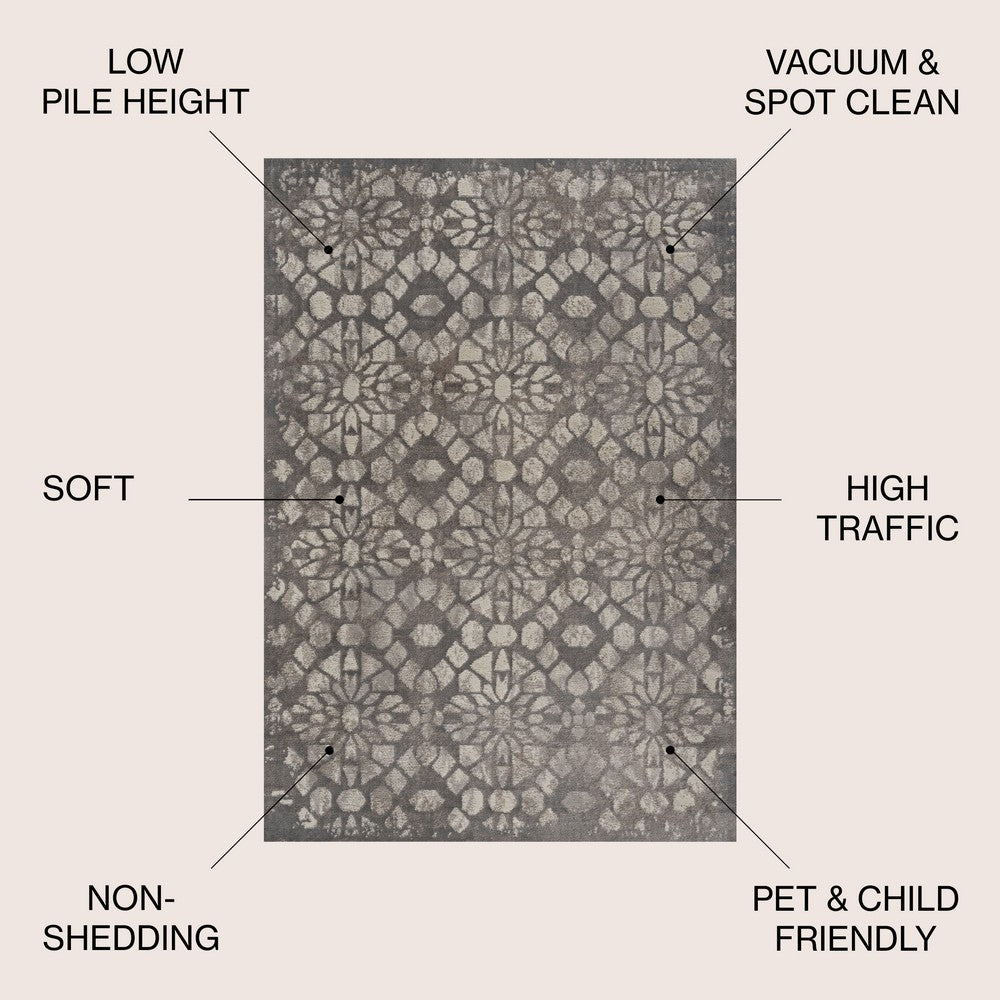 Volga Roma Ornate Geometric Tile Area Rug