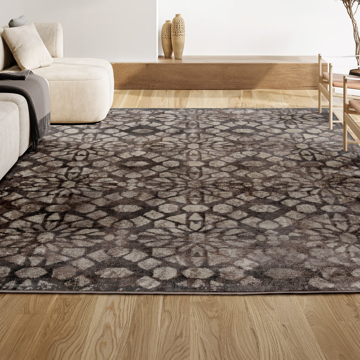 Volga Roma Ornate Geometric Tile Area Rug