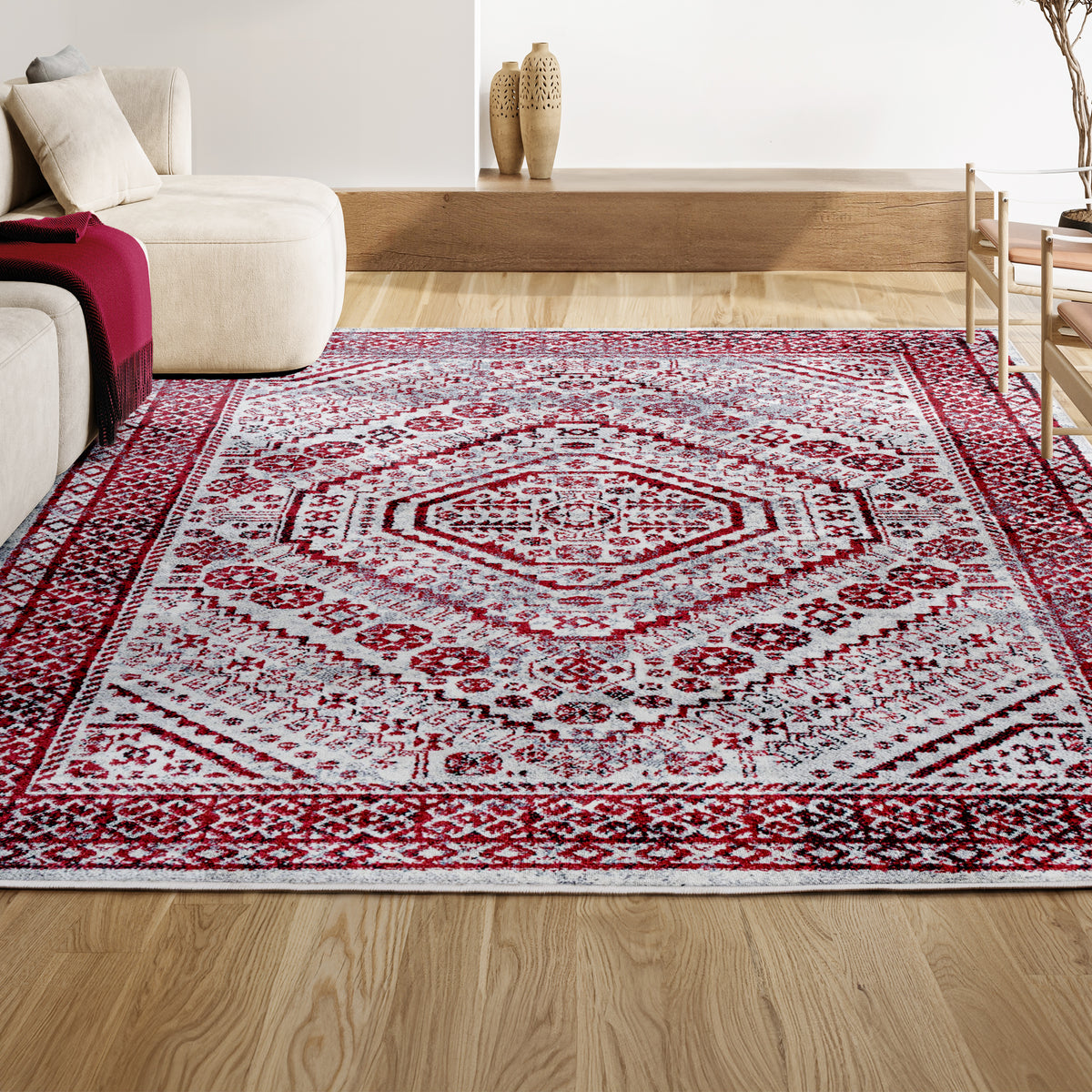 Chitado Boho Cottage Medallion Area Rug