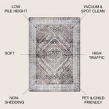 Chitado Boho Cottage Medallion Area Rug