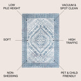 Chitado Boho Cottage Medallion Area Rug