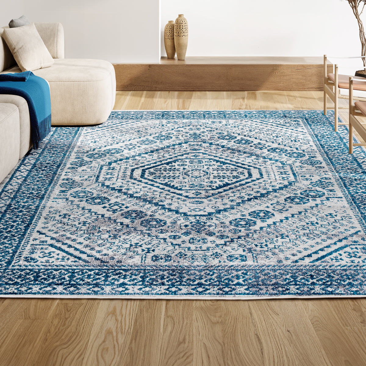 Chitado Boho Cottage Medallion Area Rug